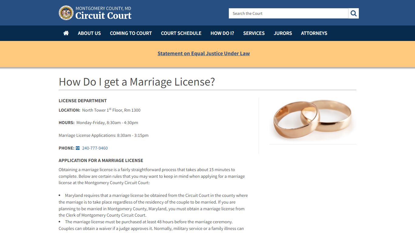 How Do I Get a Marriage License? - Montgomery County, MD ...